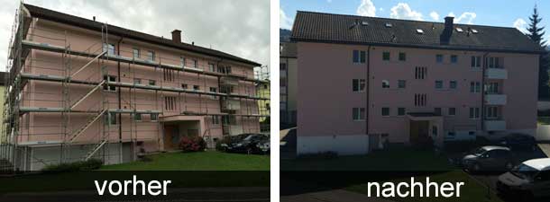 Renovation vorher / nachher